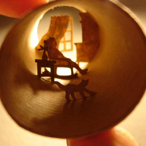 27 paper cuts series behance Beautiful Miniature Paper Art Scenes [30 pics]