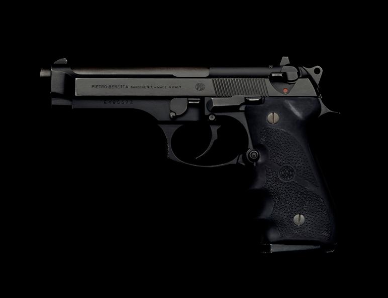 beretta m9 handgun on black guido mocafico Guns and Roses by Guido Mocafico