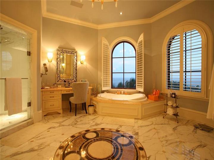 big huge en suite bathroom The $60 Million Mansion on the Ocean: Castillo Caribe, Cayman Islands