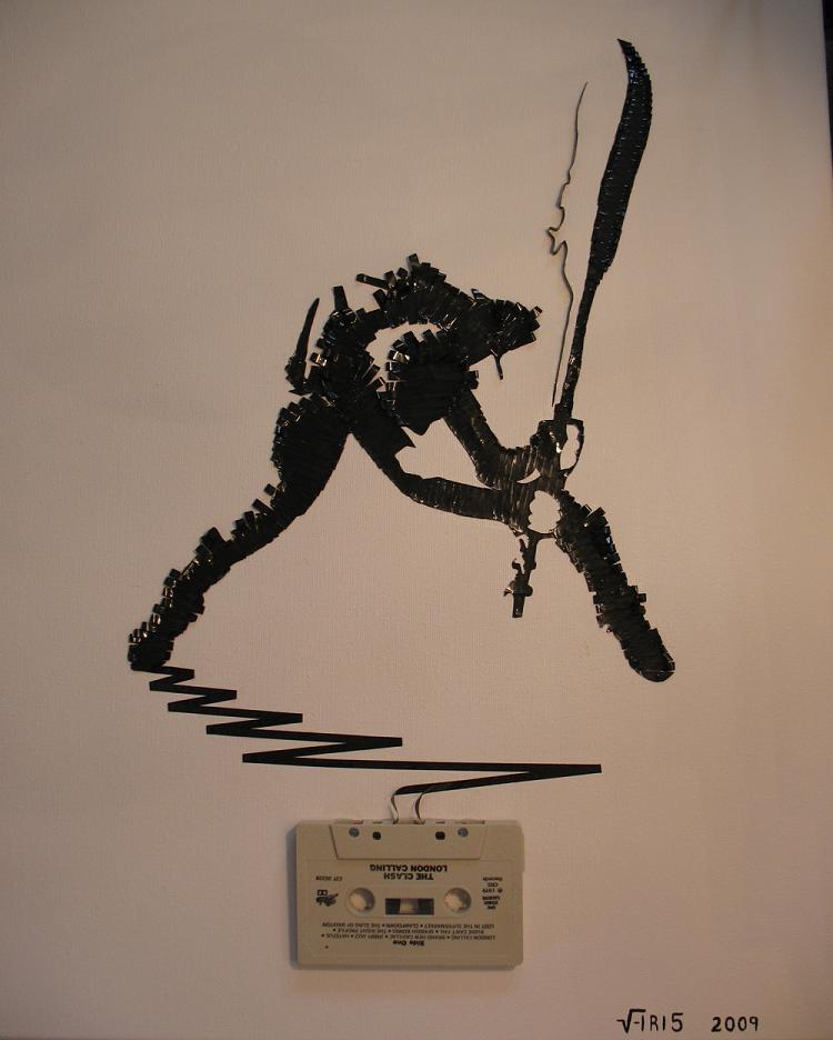 cassette tape art the clash Unbelievable Tape Art by Erika Iris Simmons [15 Pics]