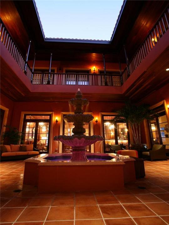 courtyard The $60 Million Mansion on the Ocean: Castillo Caribe, Cayman Islands