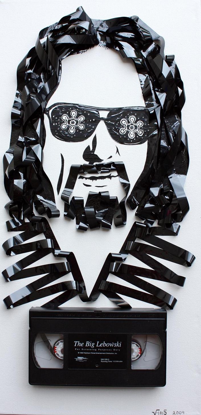 dude abides lebowski tape art Unbelievable Tape Art by Erika Iris Simmons [15 Pics]