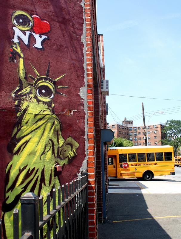 eye love new york stencil street art stensoul STREET ART: Eye Heart NYC by Peat Wollaeger [21 pics]