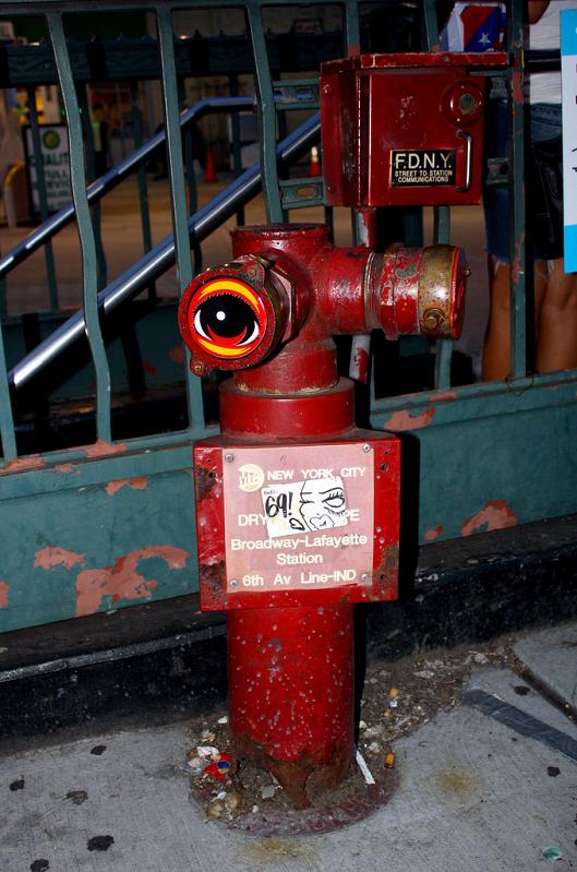 fire hydrant eyeball STREET ART: Eye Heart NYC by Peat Wollaeger [21 pics]