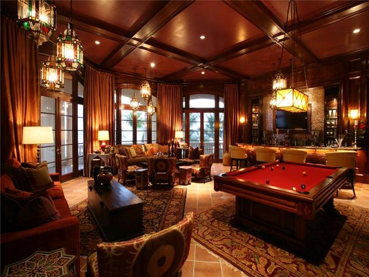 games room and bar The $60 Million Mansion on the Ocean: Castillo Caribe, Cayman Islands