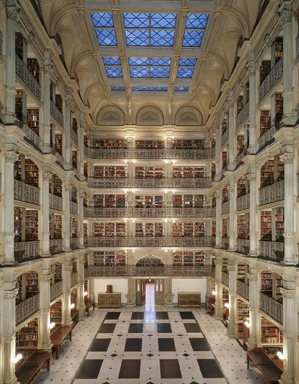 george peabody library baltimore maryland 15 Incredible Libraries Around the World