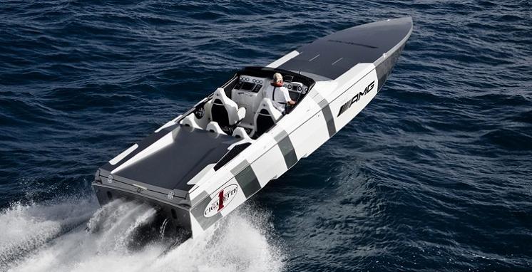 mercedes benz speed boat $1.2 Million 1,350 HP Mercedes Benz SLS AMG Cigarette Boat