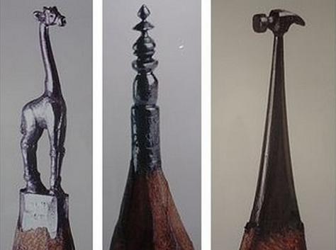 miniature sculptures using pencil lead The Most Incredible Miniature Pencil Art [20 pics]