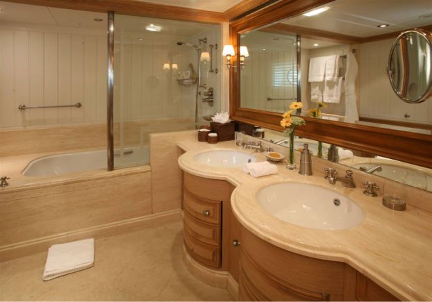 bathroom on tatoosh Inside Paul Allens $160 Million Yacht Tatoosh