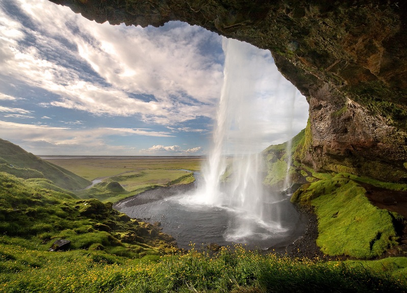behind a waterfall the other side seljalandsfoss Top Animal & Nature Posts of 2010