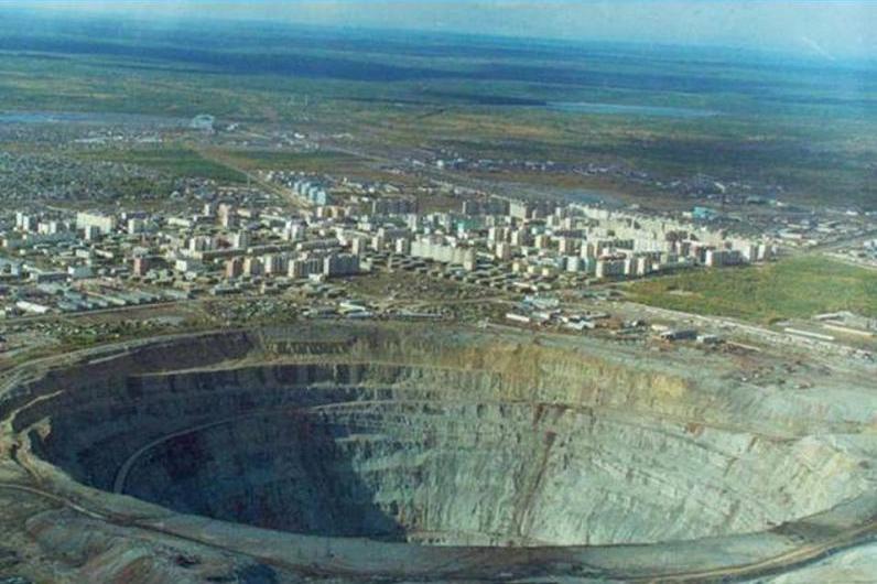 biggest diamond mine ever open hole mir mirny The Largest Open Pit Diamond Mine in the World
