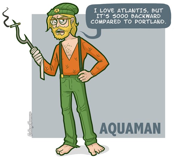 hipster aquaman What if Cats, Dinosaurs and Super Heroes Were Hipsters?