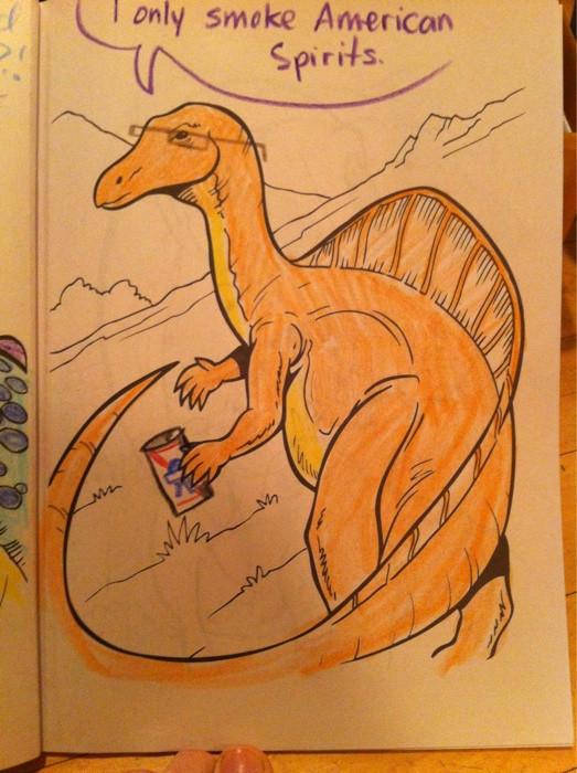 hipster dinosaur american spirits What if Cats, Dinosaurs and Super Heroes Were Hipsters?