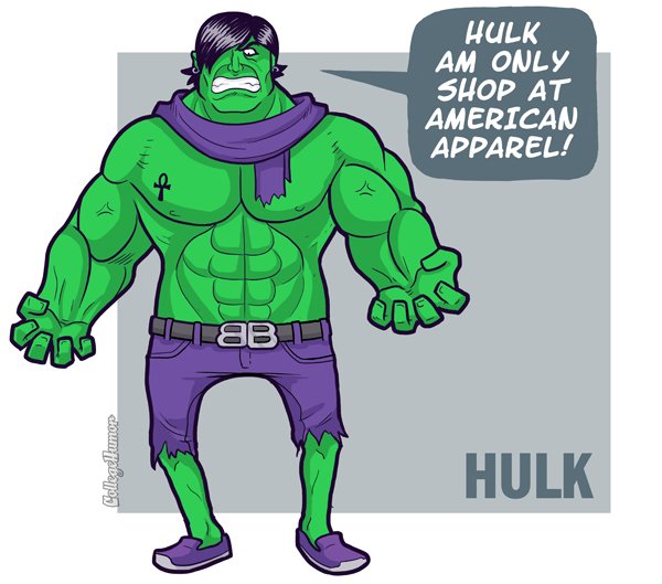hipster hulk What if Cats, Dinosaurs and Super Heroes Were Hipsters?