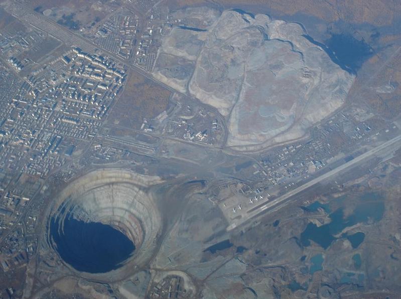 largest open diamond mine in the world mir mirny siberia The Largest Open Pit Diamond Mine in the World