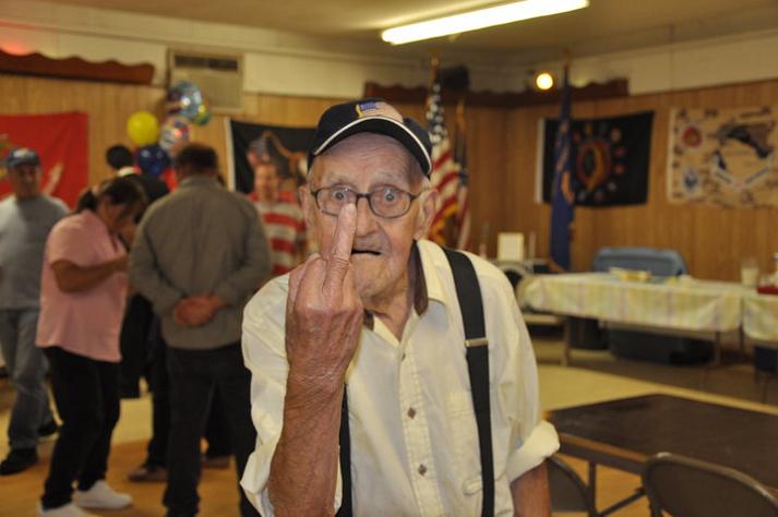 old man giving the middle finger The Friday Shirk Report   September 10, 2010 | Volume 74