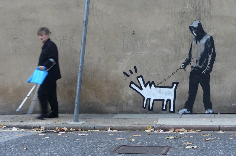 banksy keith haring stencil Picture of the Day: Harings Hound