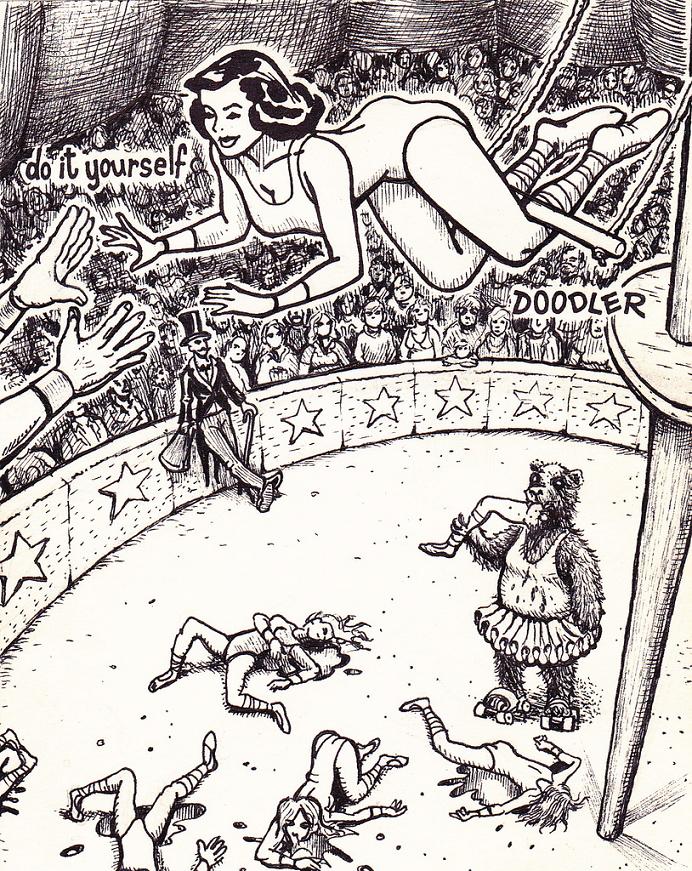 do it yourself doodler 7 Same Pinup Girl Drawn in 15 Very Different Situations