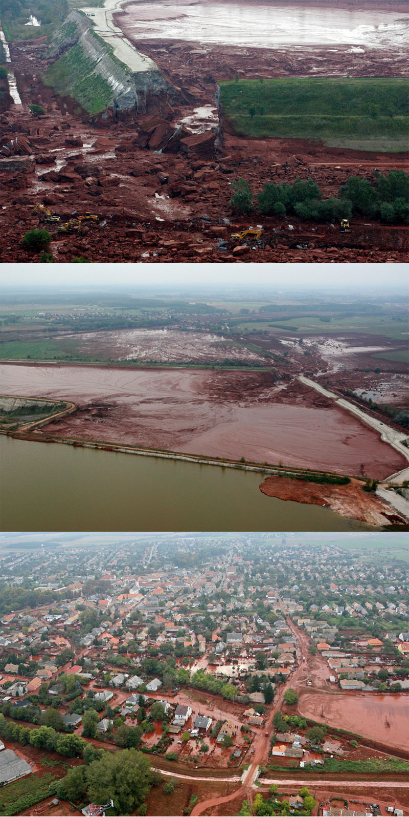 hungary toxic sludge landslide 2010 Picture of the Day   Red With Anger