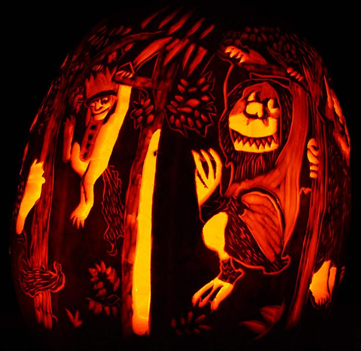 where the wild things are pumpkin 2 25 Mind Blowing Halloween Pumpkins