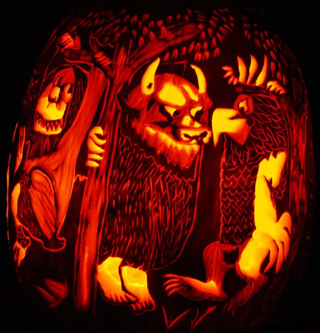 where the wild things are pumpkin 3 25 Mind Blowing Halloween Pumpkins