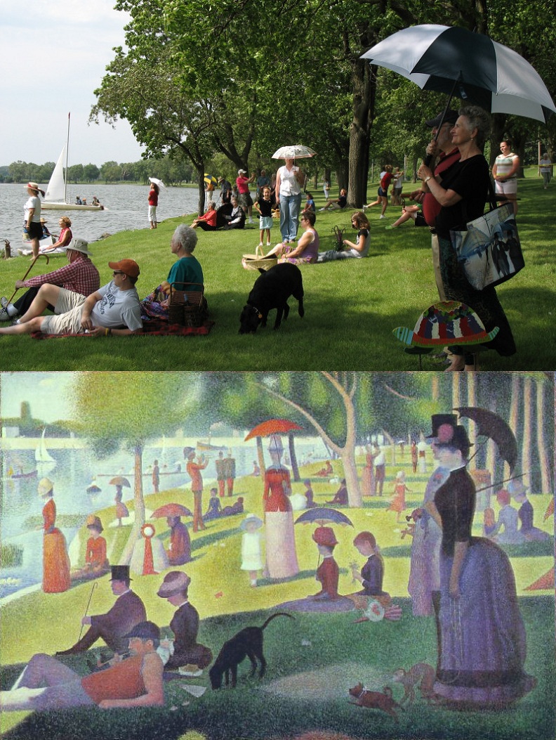 georges pierre seurat a sunday afternoon neo impressionism Picture of the Day: Recreating a Classic | Nov 18, 2010