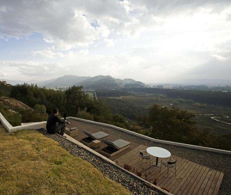 house on a steep hill green living roof plan b arquitectos giancarlo mazzanti 12 Beautiful Home on a Steep Hill with Incredible View [14 pics]