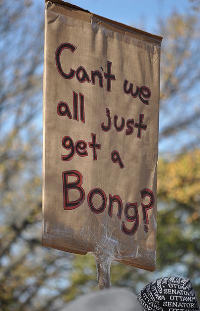 get a bong funny protest sign 25 Funniest Protest Signs of 2010