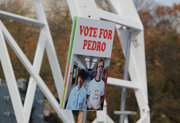 vote for pedro funny protest sign 25 Funniest Protest Signs of 2010