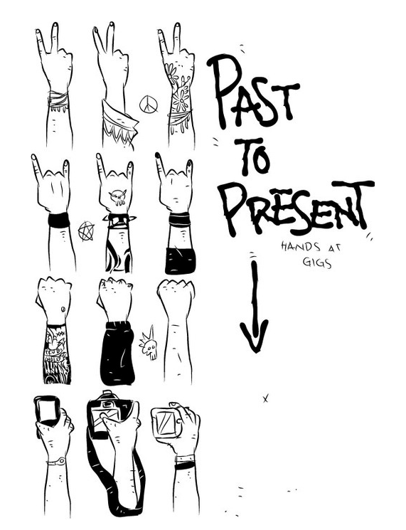 evolution of hands at concerts gigs over time Picture of the Day: Evolution of Hands at Concerts