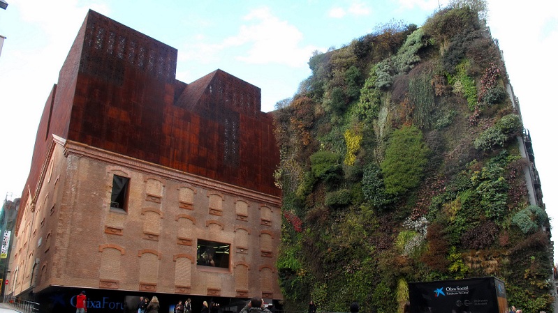 living vertical garden wall caixa forum madrid Picture of the Day: Vertical Garden Wall in Madrid, Spain