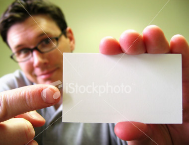 pointing at business card Fun With Stock Photography: Pointing [47 pics]