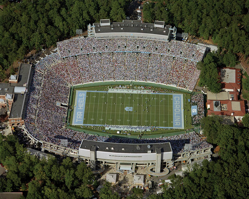 north carolina kenan stadium aerial 25 Incredible Aerial Photos of Stadiums Around the World