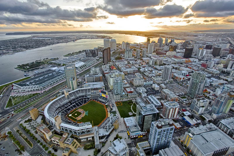 san diego baseball stadium aerial 25 Incredible Aerial Photos of Stadiums Around the World