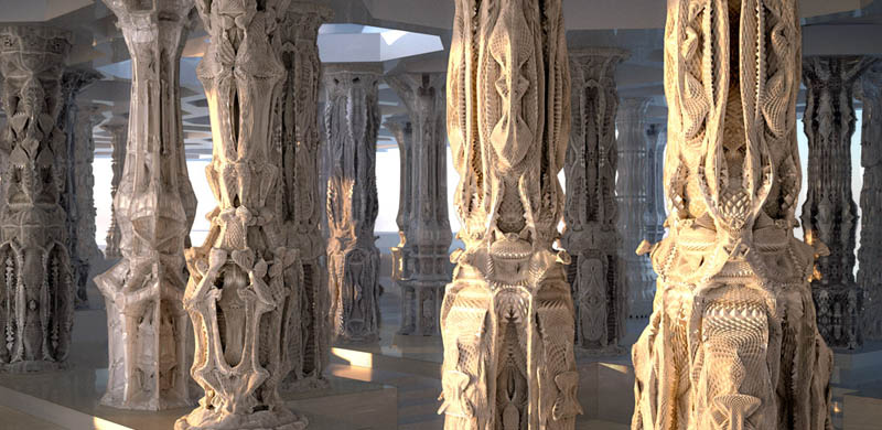 complex doric columns michael hansmeyer mandelbrot 2 The Worlds Most Complex Architectural Columns