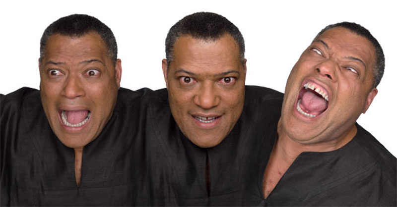laurence fishburne acting in character Funny Faces: Famous Actors Acting Out [20 Pics]