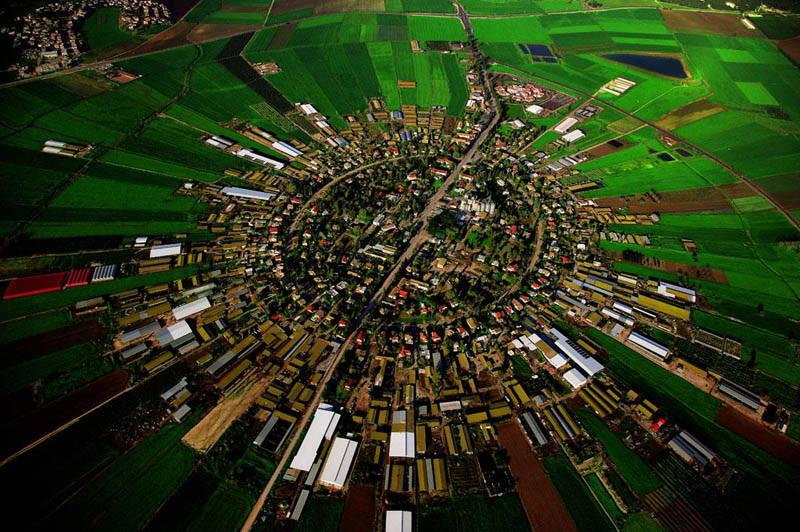 moshav co operative village farm at nahalal jezrael plain israel 25 Mind Blowing Aerial Photographs Around the World