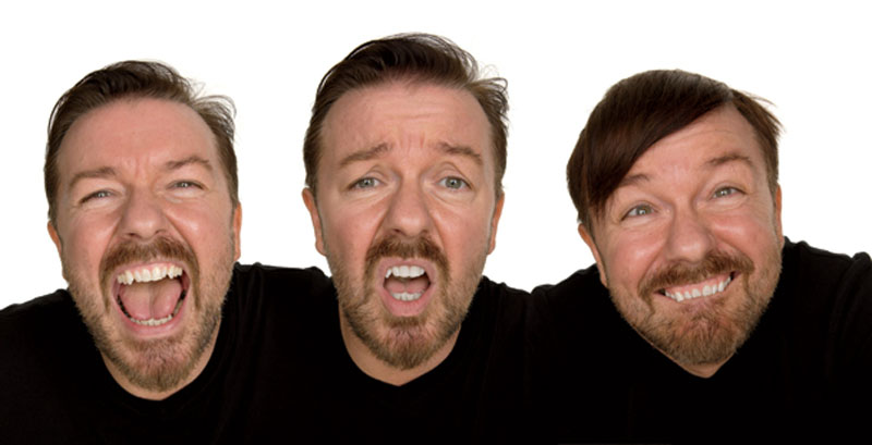 ricky gervais acting in character Funny Faces: Famous Actors Acting Out [20 Pics]