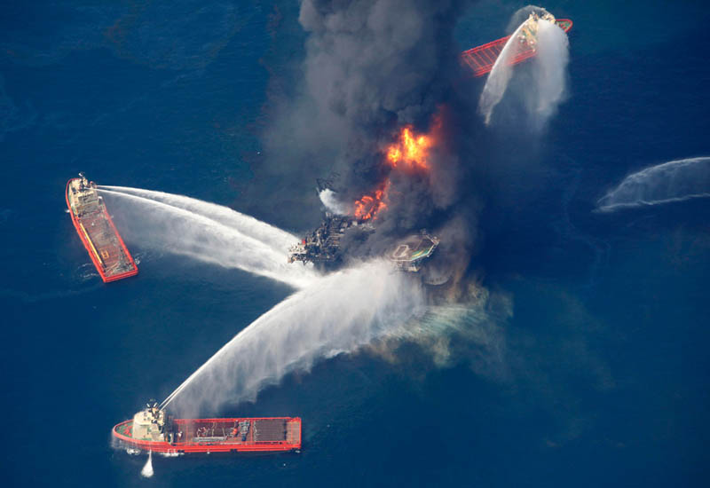 deepwater horizon on fire This Day In History   April 20th