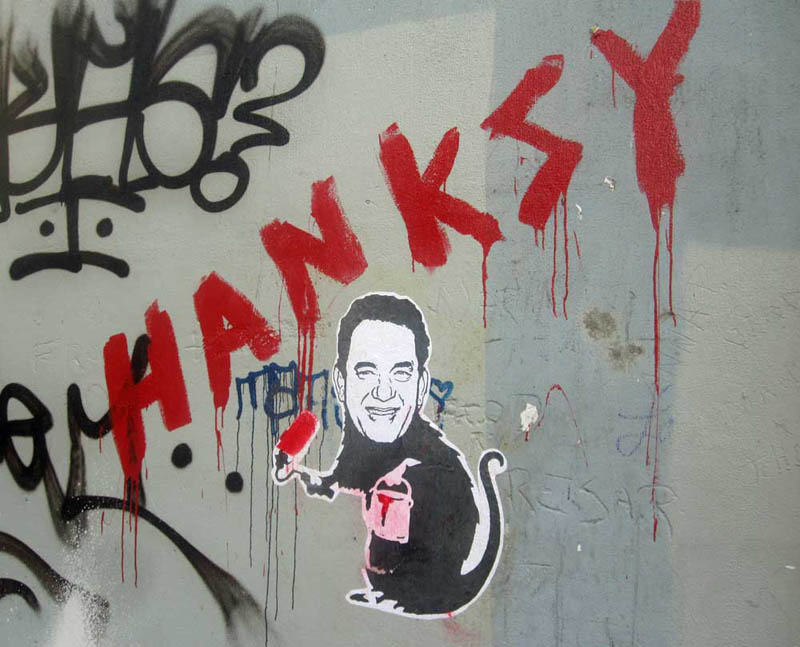 hanksy street art graffiti Picture of the Day: H A N K S Y