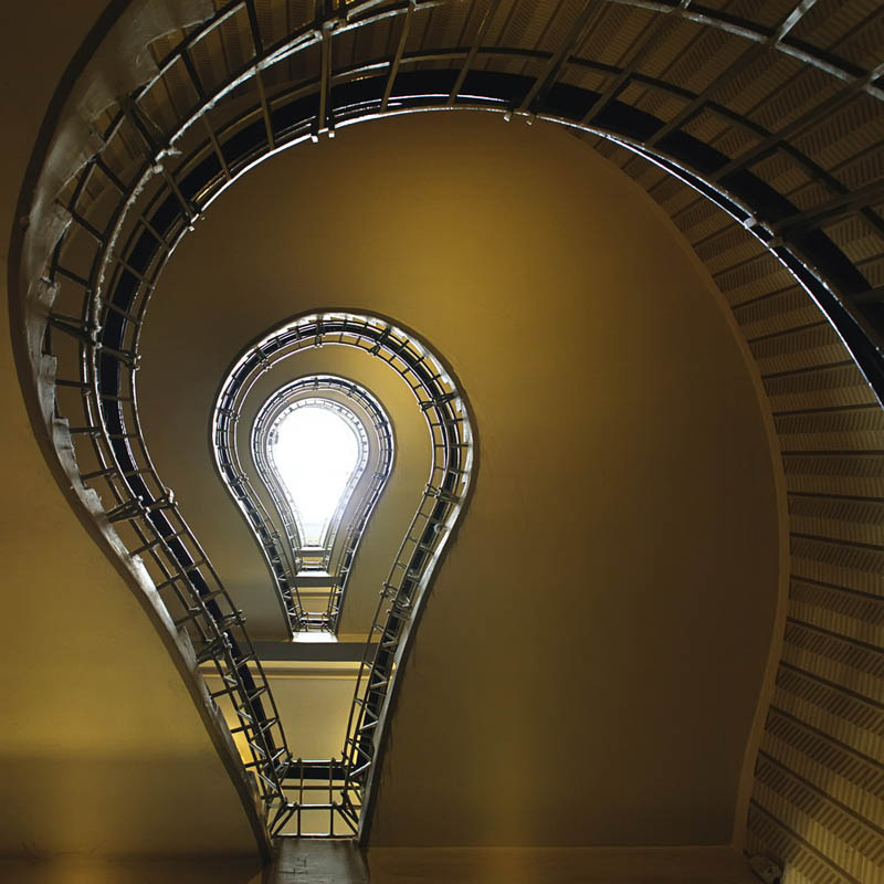 spiral staircase looks like light bulb Picture of the Day: Bright Idea For A Staircase
