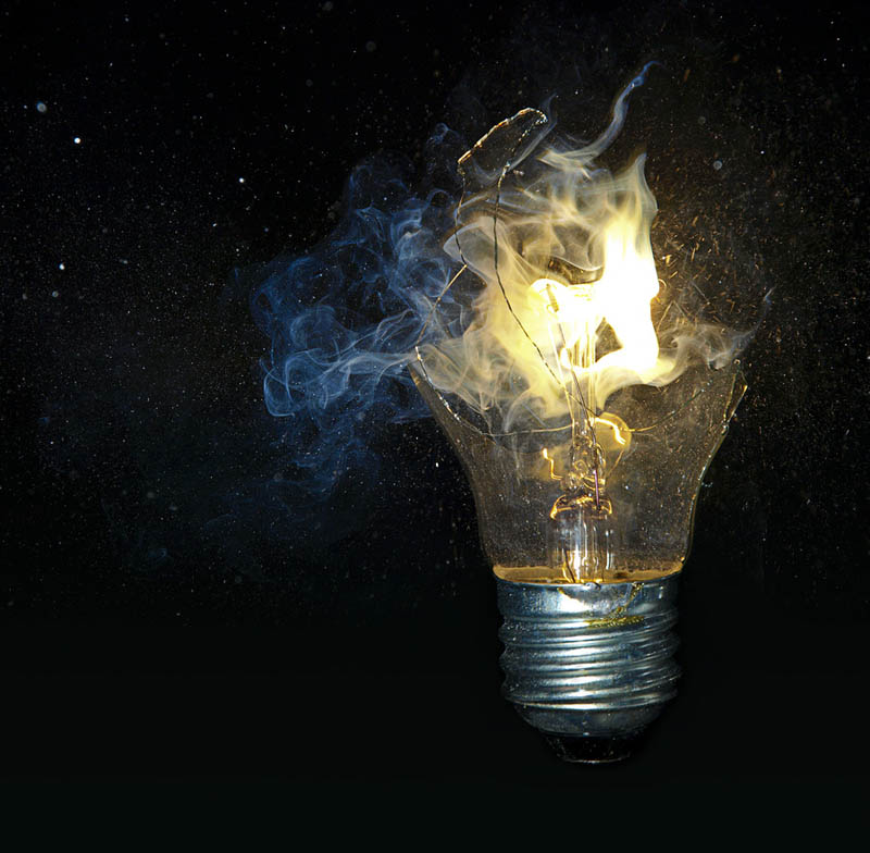 exploding smashed broekn lightbulb Picture of the Day: An Explosive Idea