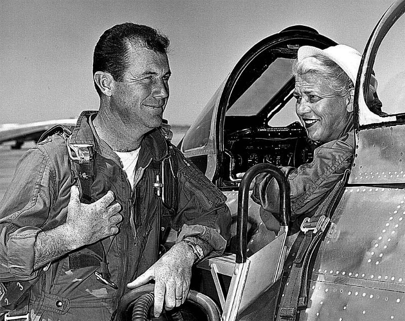 jacqueline cochrane with chuck yeager This Day In History   May 18th