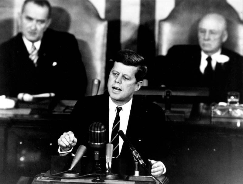 kennedy speaking to congress to put a man on the moon This Day In History   May 25th