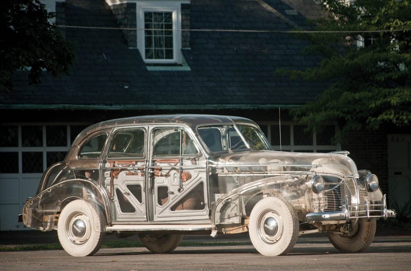 1939 pontiac plexiglass ghost car see through 12 This Guy Used 50,000 Pieces of Wood and Made Himself a Wooden Beetle