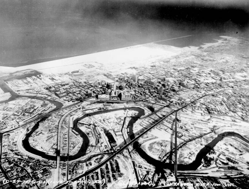 cuyahoga river aerial through cleveland ohio This Day In History   June 22nd