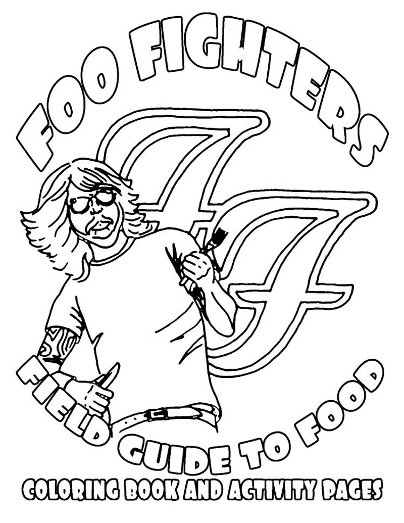 foo fighters illustrated rider food coloring book 3 12 Pictograph Music Posters by Viktor Hertz