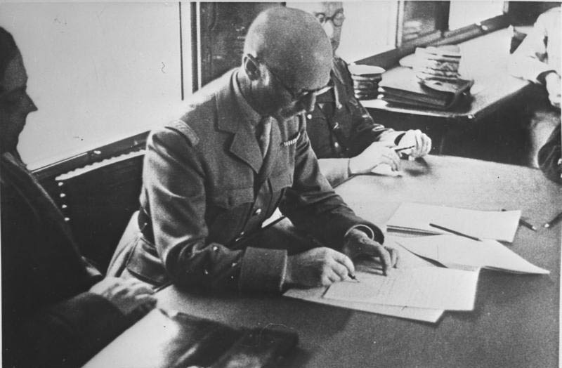 general charles huntziger signs the armistice in a rail car This Day In History   June 22nd
