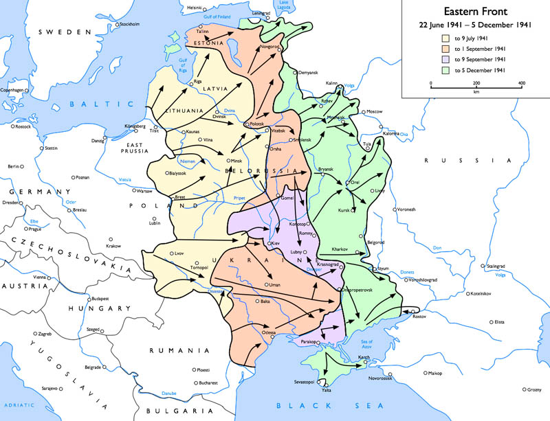 map of wwii eastern front 22 june 1941 to 5 december 1941 This Day In History   June 22nd