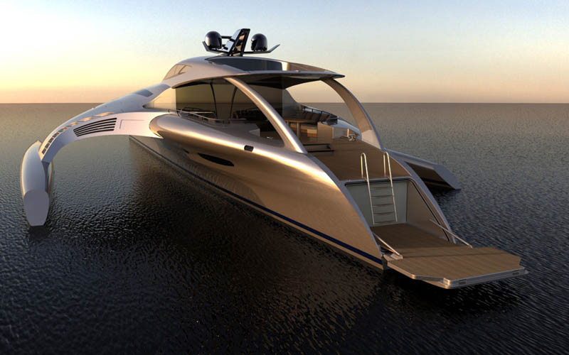 adastra superyacht john shuttleworth yacht designs power trimaran19 Orsos: The Moveable Floating Island 